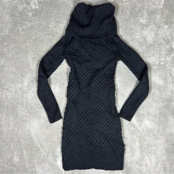 Alice + Olivia Dress Womens XS Honeycomb Cable Knit Wool Cowl Neck Sweater Mini - Picture 6 of 9